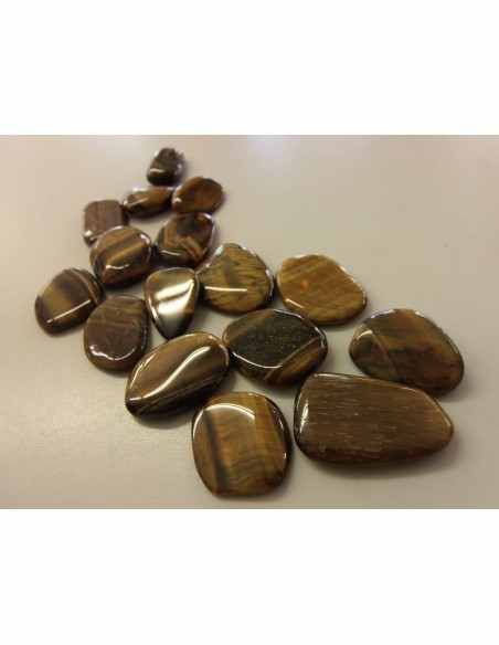 Oeil de tigre galet plat 3 a 5g