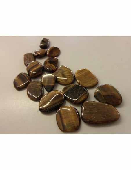 Oeil de tigre galet plat 3 a 5g