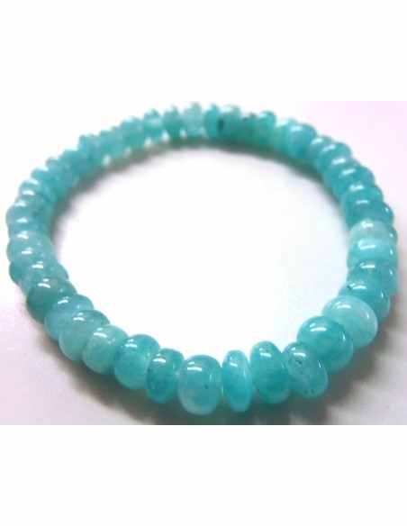 Amazonite bouton ,5mm bracelet