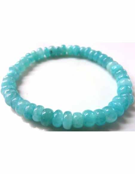 Amazonite bouton ,5mm bracelet