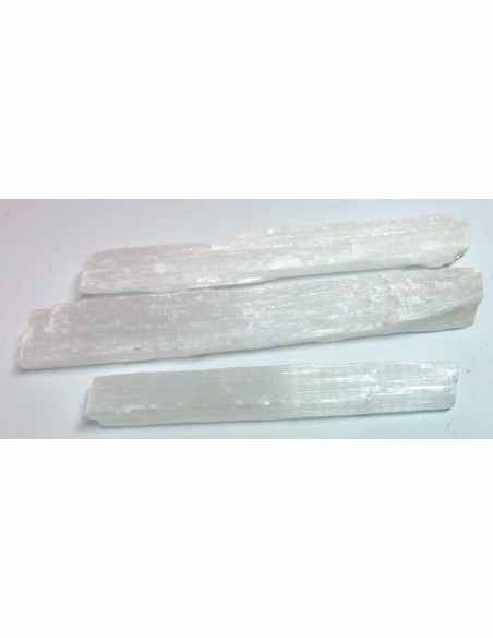 Bâton selenite blance brute