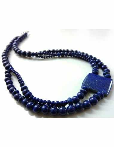 Collier lapis lazuli magnifique creation