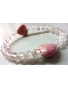 Bracelet Q rose, rhodocrosite
