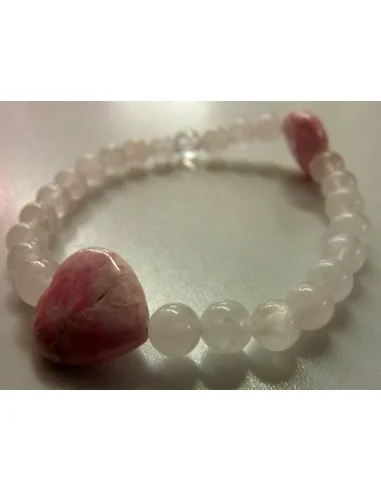 Bracelet Q rose, rhodocrosite