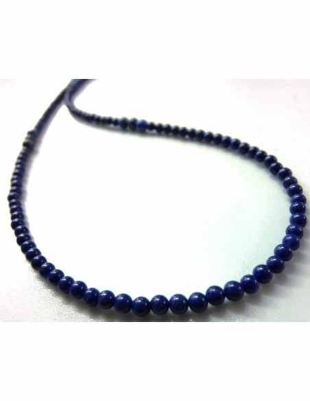 Collier lapis 3 et 5mm