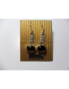 Quartz fume boucles argent 2