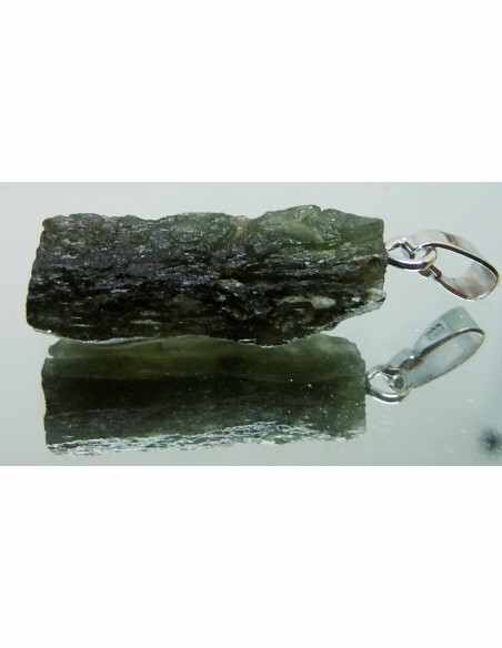 Pendentif moldavite argent