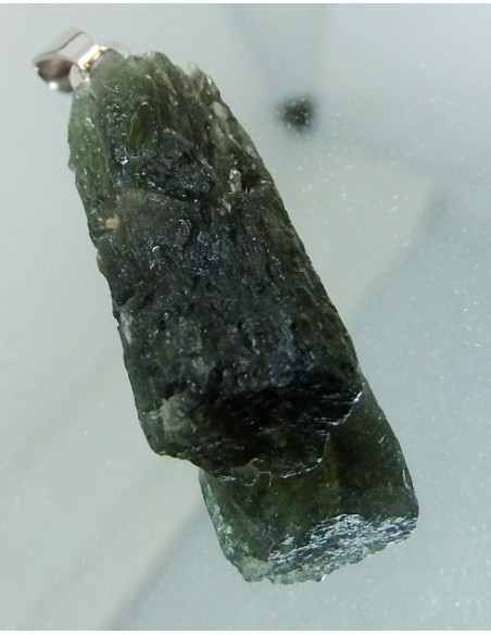 Pendentif moldavite argent
