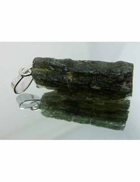 Pendentif moldavite argent