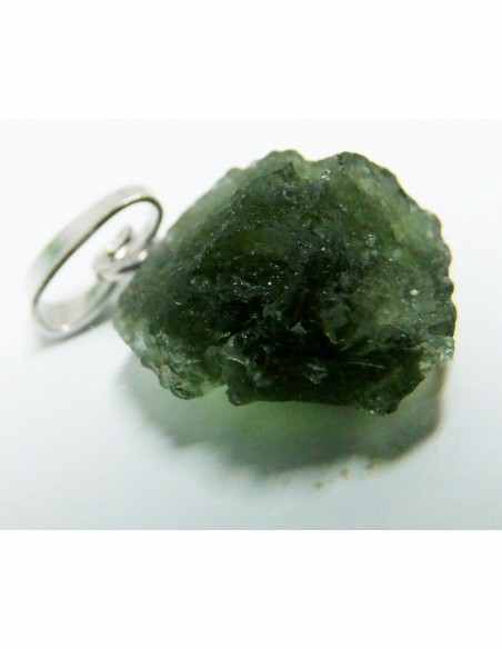 Pendentif moldavite argent Pendentif moldavite argent