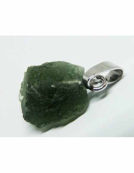 Pendentif moldavite argent Pendentif moldavite argent