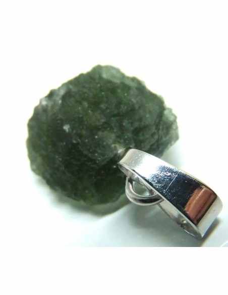Pendentif moldavite argent Pendentif moldavite argent