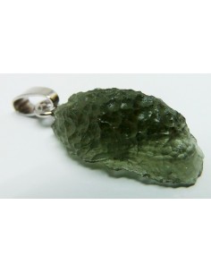 Pendentif moldavite argent