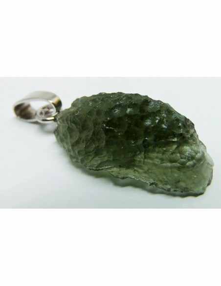 Pendentif moldavite argent