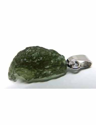 Pendentif moldavite argent