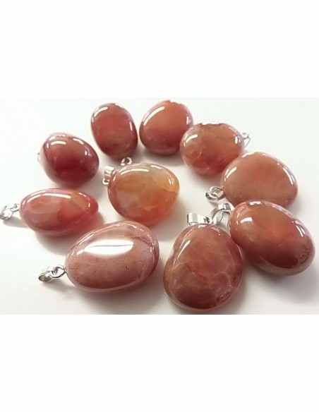 Agate de feu pendentif argent