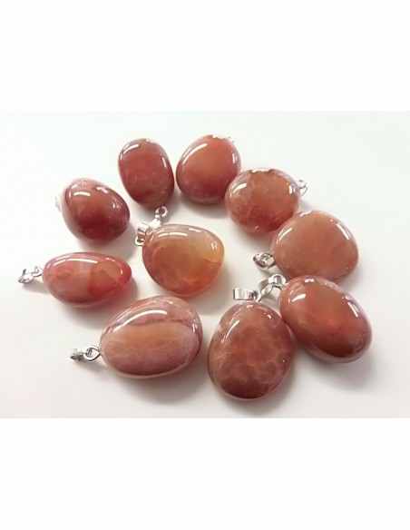 Agate de feu pendentif argent