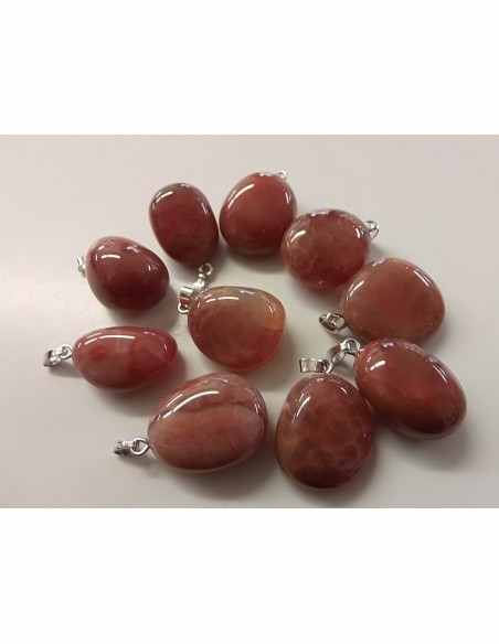 Agate de feu pendentif argent