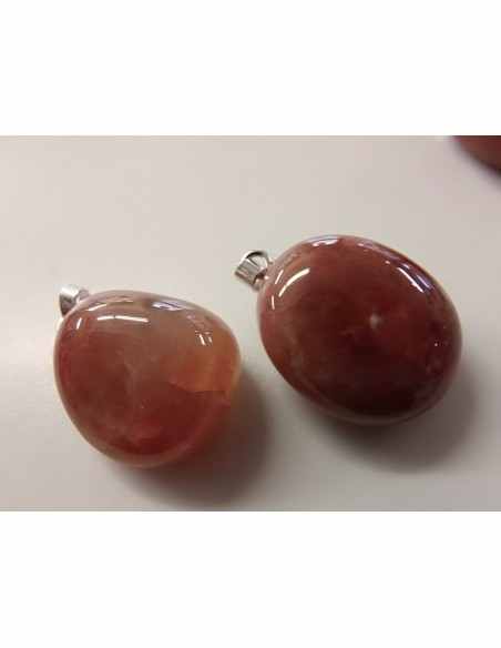 Agate de feu pendentif argent