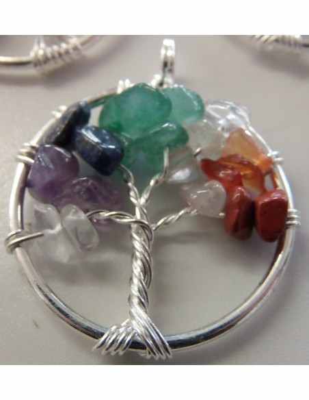 Arbre de vie, 7 chakras pendentif