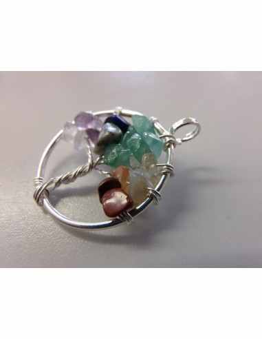 Arbre de vie, 7 chakras pendentif