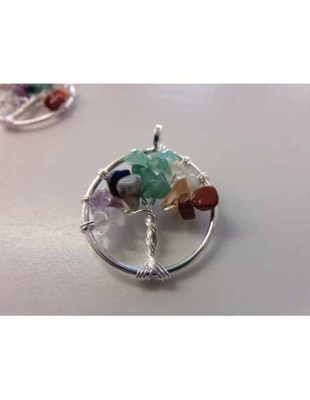 Arbre de vie, 7 chakras pendentif