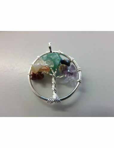Arbre de vie, 7 chakras pendentif