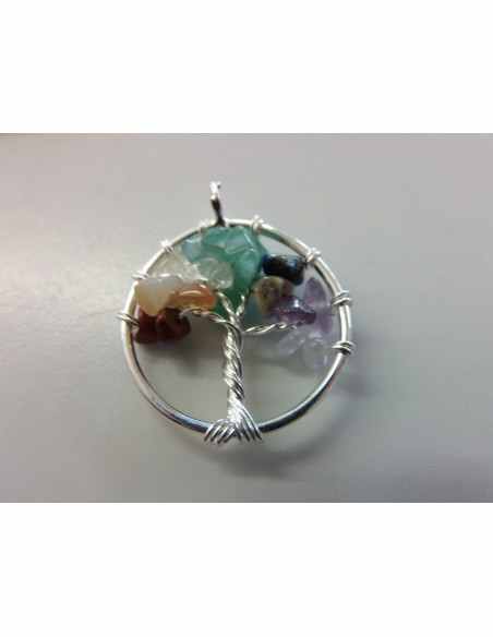 Arbre de vie, 7 chakras pendentif