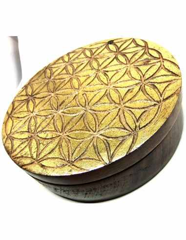 Boite Fleur de vie en bois