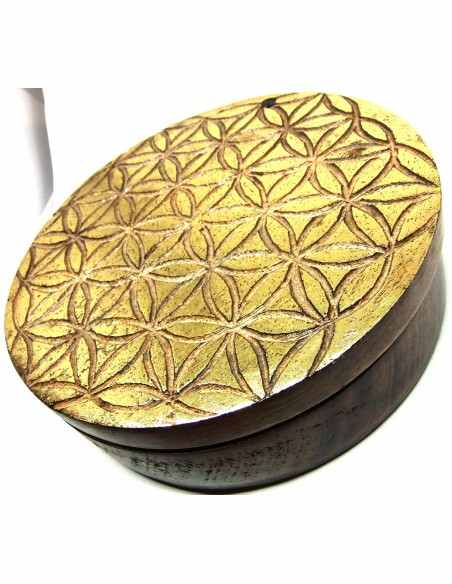 Boite Fleur de vie en bois
