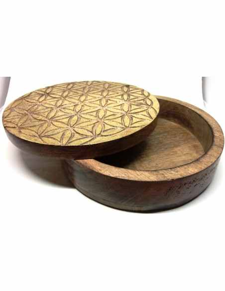 Boite Fleur de vie en bois