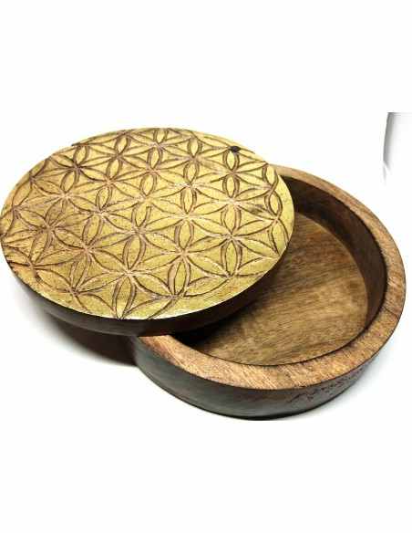 Boite Fleur de vie en bois