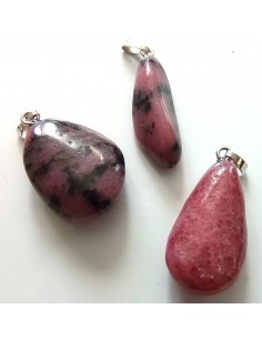 Rhodonite pendentif argent
