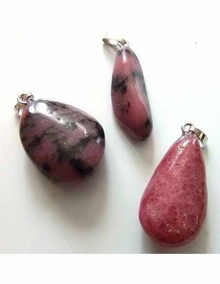 Rhodonite pendentif argent Rhodonite pendentif argent