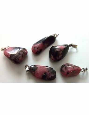 Rhodonite pendentif argent
