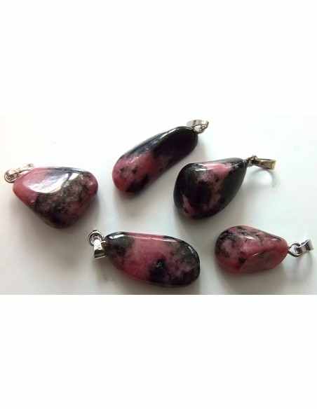 Rhodonite pendentif argent Rhodonite pendentif argent
