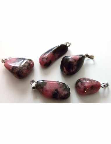 Rhodonite pendentif argent
