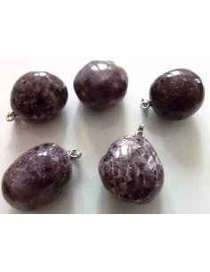 Lepidolite pendentif argent 2