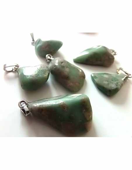 Variscite pendentif argent
