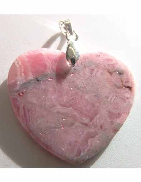 Rhodocrosite coeur pendentif