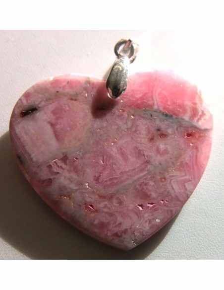 Rhodocrosite coeur pendentif