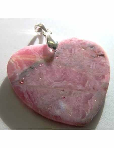 Rhodocrosite coeur pendentif