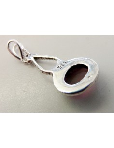 Grenat pendentif en argent 2