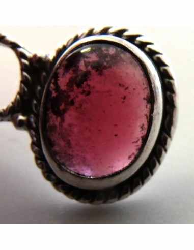 Grenat pendentif en argent