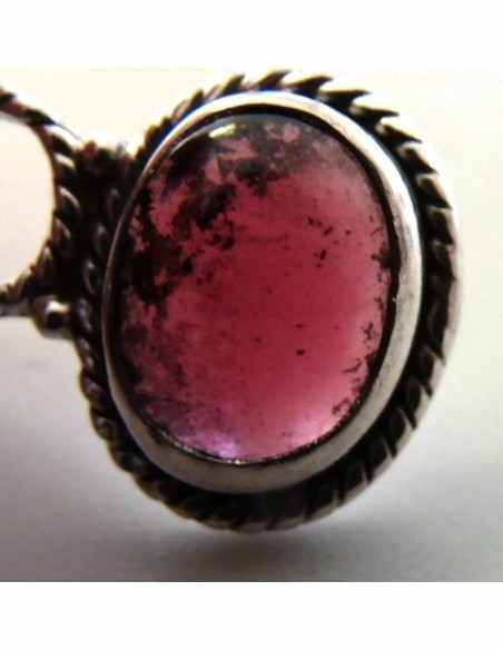 Grenat pendentif en argent
