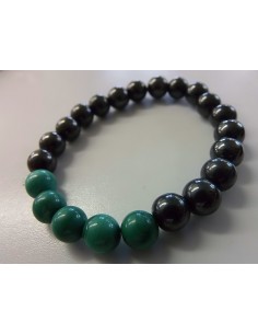 Magnétite, malachite 8mm  Bracelet 2