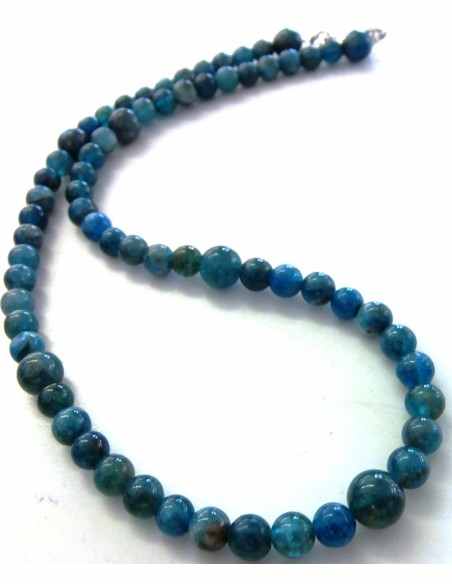 Collier apatite bleue Collier apatite bleue