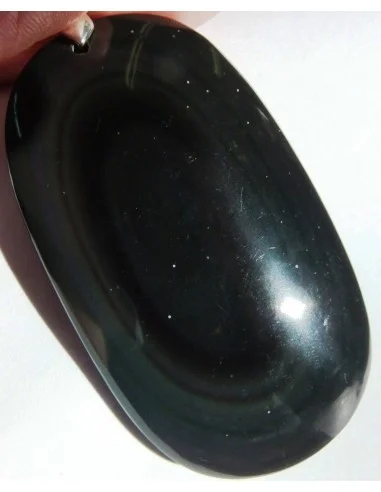 Obsidienne oeil celeste grand pendentif