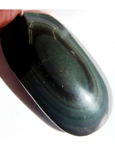 Obsidienne oeil celeste grand pendentif