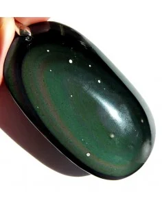 Obsidienne oeil celeste grand pendentif